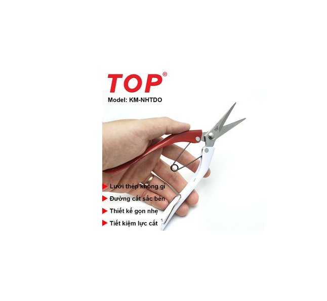 Kéo cắt cành mỏ thẳng cán thép TOP Đài Loan