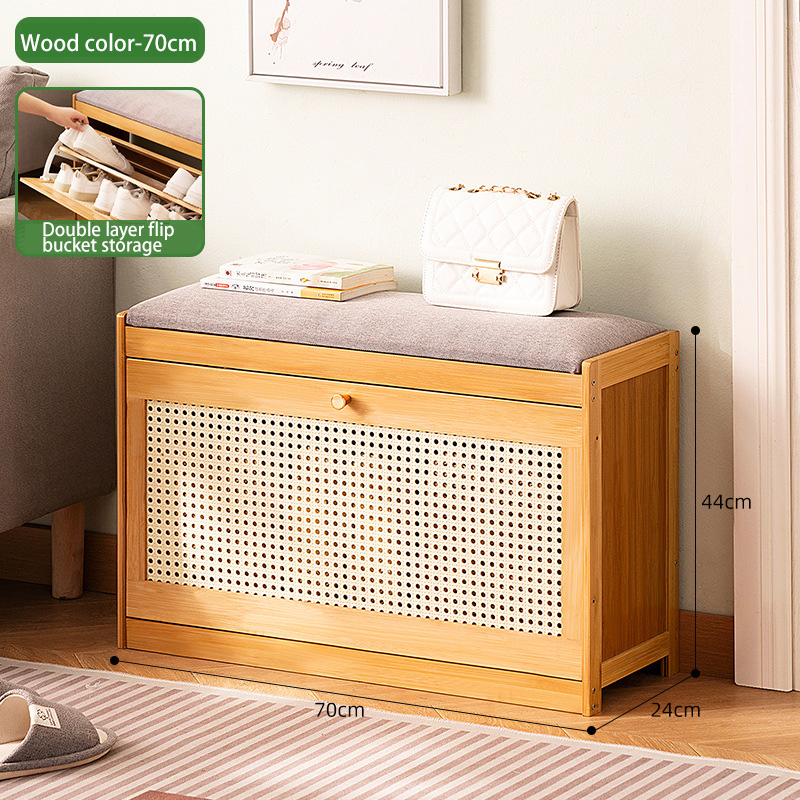 ZUOGUAN At the entrance of the shoe changing stool, the household shoe cabinet can be integrated with a seat and stool. At the entrance, a long bench can be worn and a shoe stool can be worn to enter the house