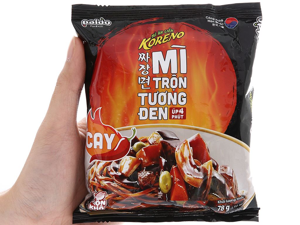 Mì Trộn Tương Đen Cay Koreno Gói 78g