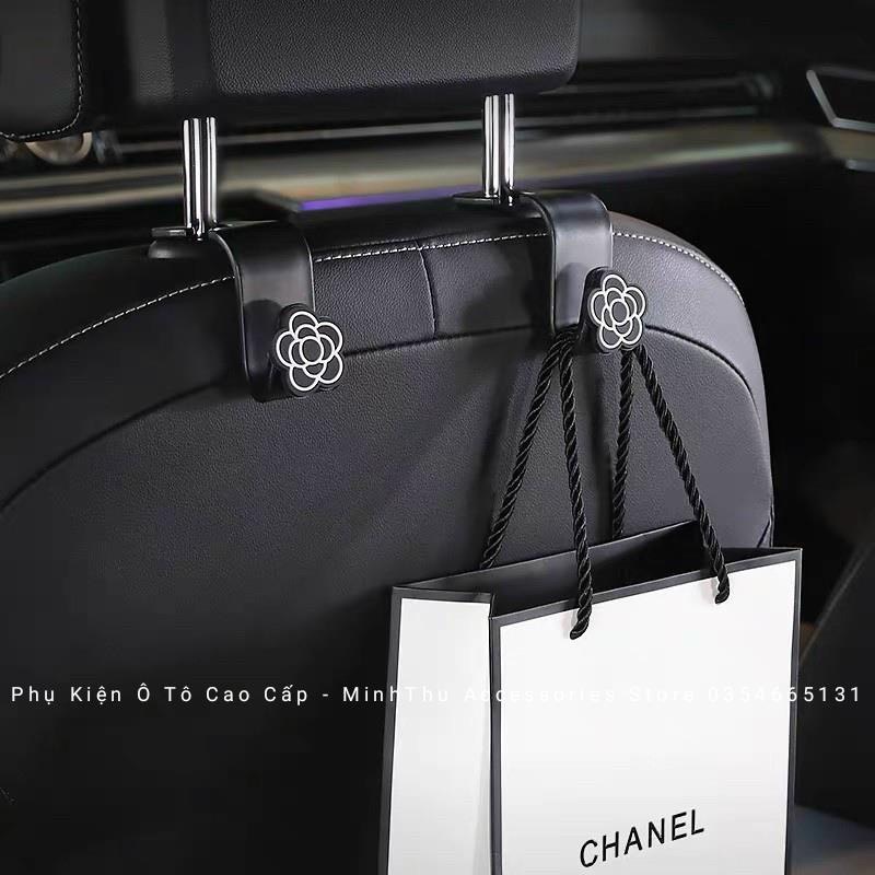Móc treo đồ ô tô hoa trà trang trí xe hơi siêu xinh