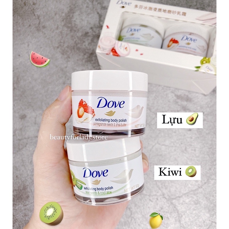 Set 2 hũ tẩy tế bào chết body dove | set tẩy da chết body dove exfoliating body polish
