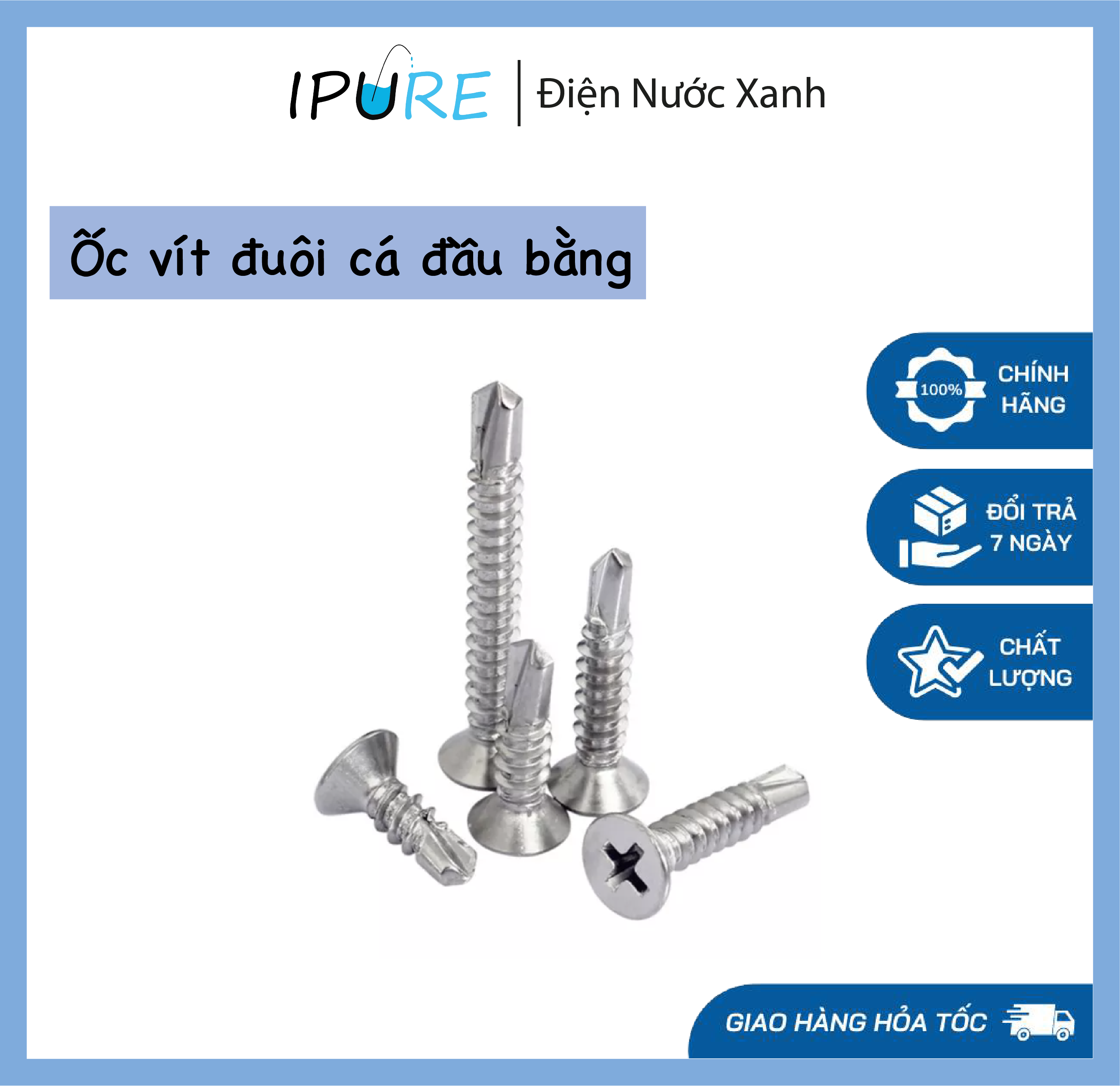100 con Vít tự khoan đầu dẹp Ốc vít đuôi cá đầu bằng bake M4 Vít đuôi cá đầu chìm pake