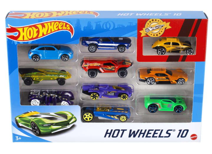 Hot Wheels 10-Car Pack 1:64 Scale Basic Toy Car Or Truck