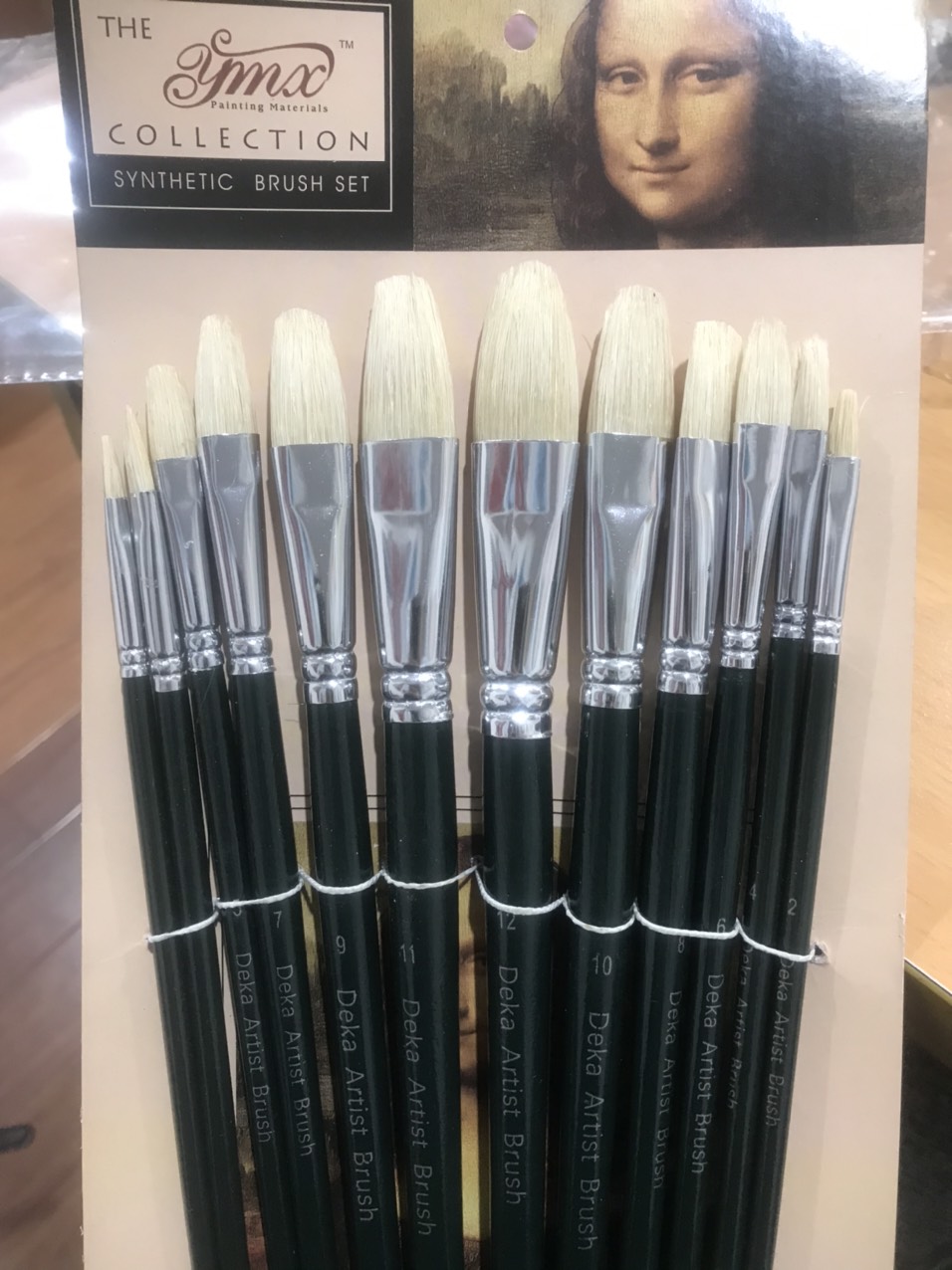 Bộ cọ lông lợn 12 cây vẽ acrylic, sơn dầu