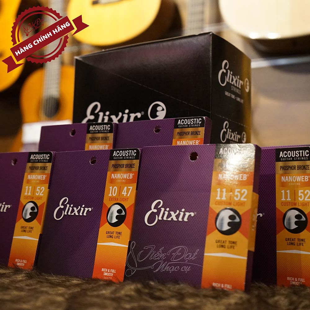 Dây Đàn Guitar Acoustic Elixir Cao Cấp | Chất Âm Đỉnh | ELIXR 10-16002, ELIXIR 11-16027, ELIXIR 12-16052