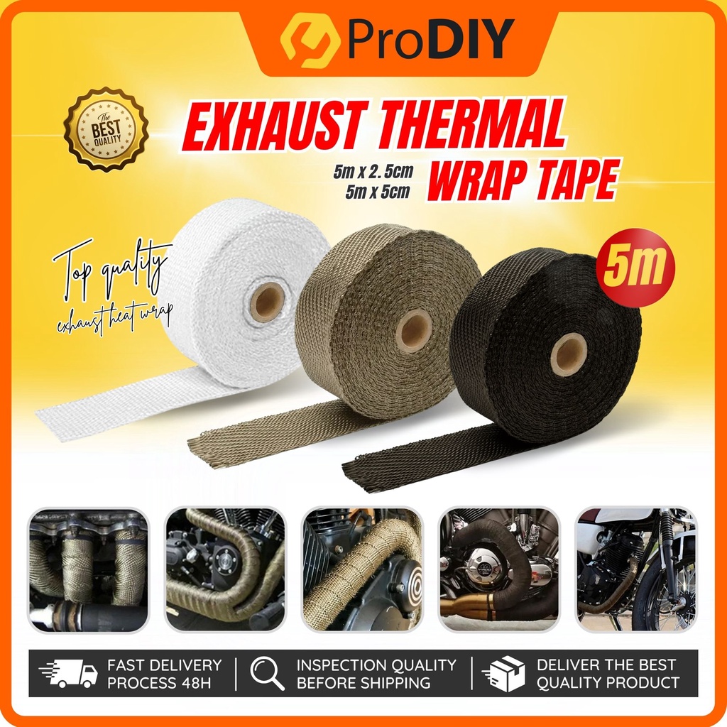 Exhaust Insulation - Exhaust Wrap - Graphite Black Exhaust Wrap - Thermo-Tec Automotive