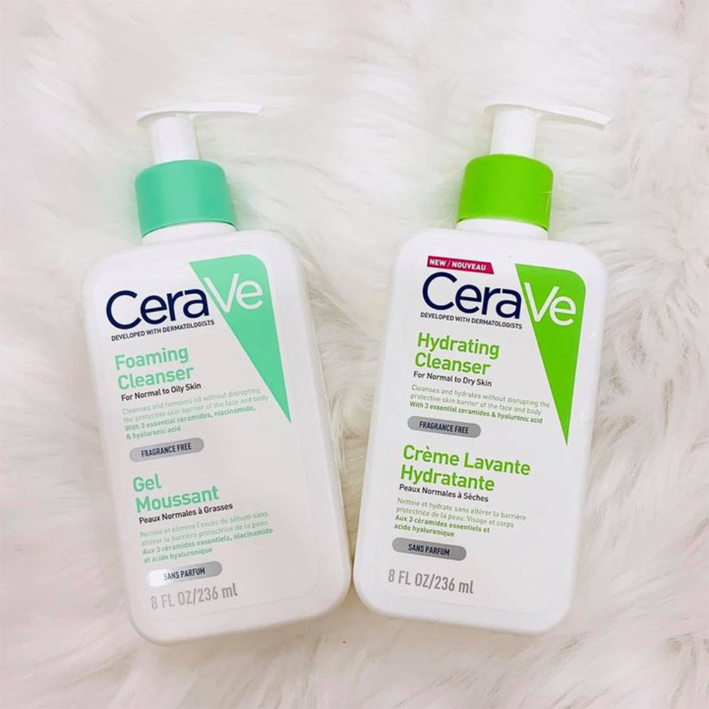 [FREE SHIP] Sữa Rửa Mặt Cerave Da Dầu Và Da Khô 236ml