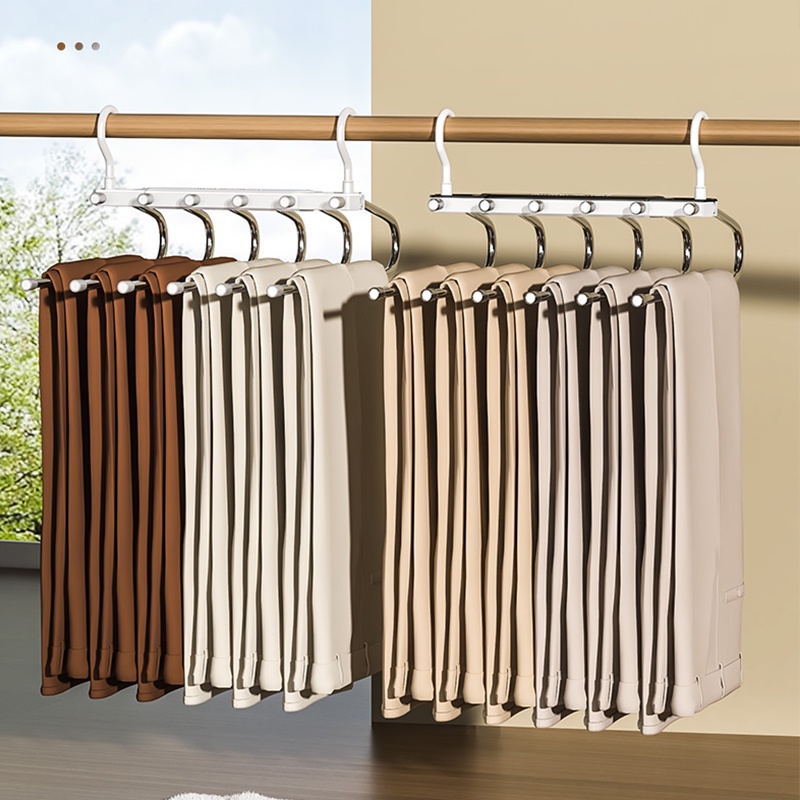 Homenhome Household multifunctional folding magic seamless pants storage rack