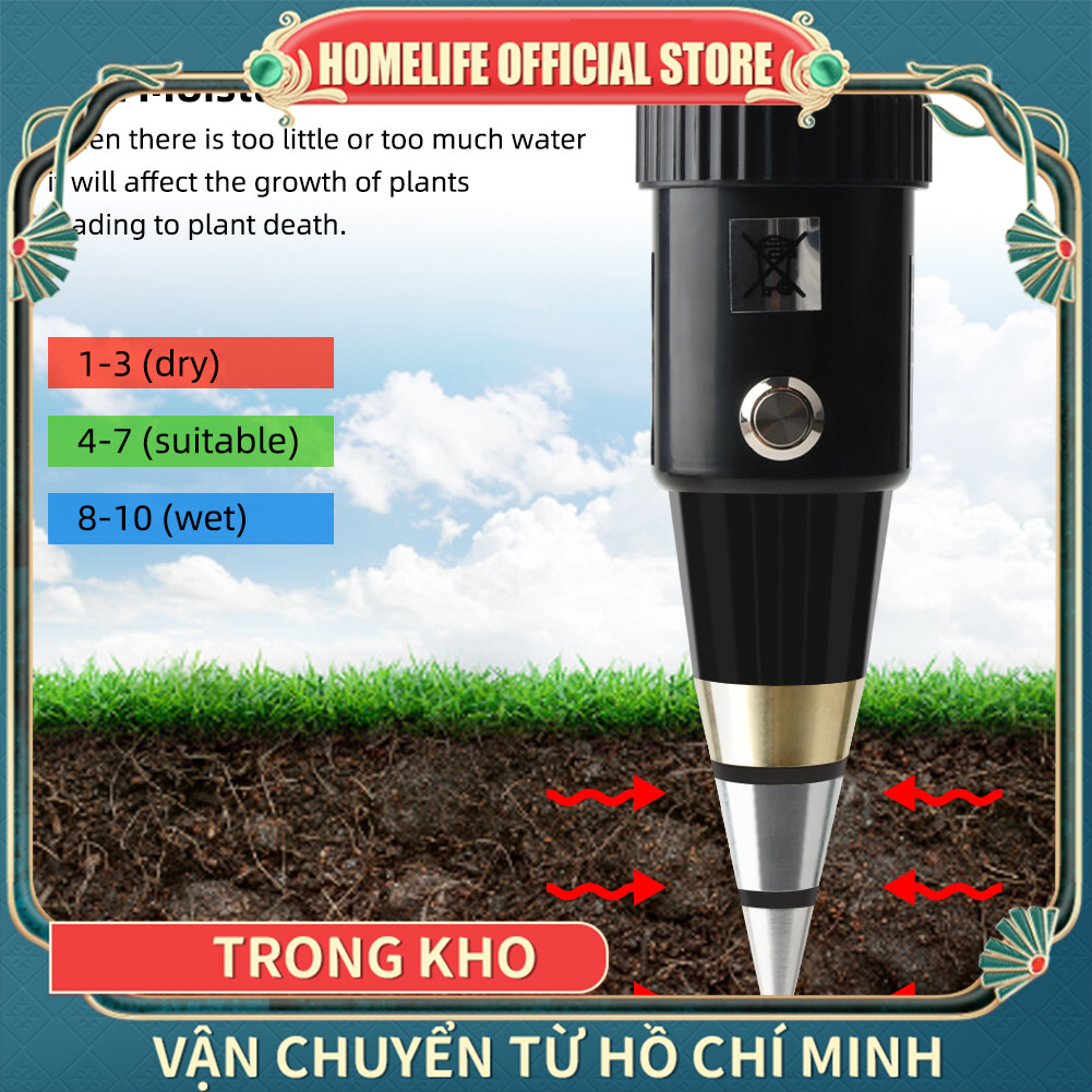 Máy đo độ ẩm / độ ph / độ chua / nhiệt độ của đất đa dụng