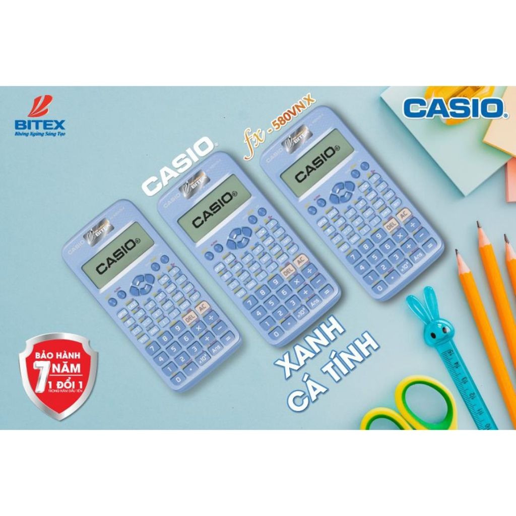 Máy tính cầm tay casio fx-580vn x - casio 570 es plus chuyên dùng cho học sinh chuyển cấp và thi đại học