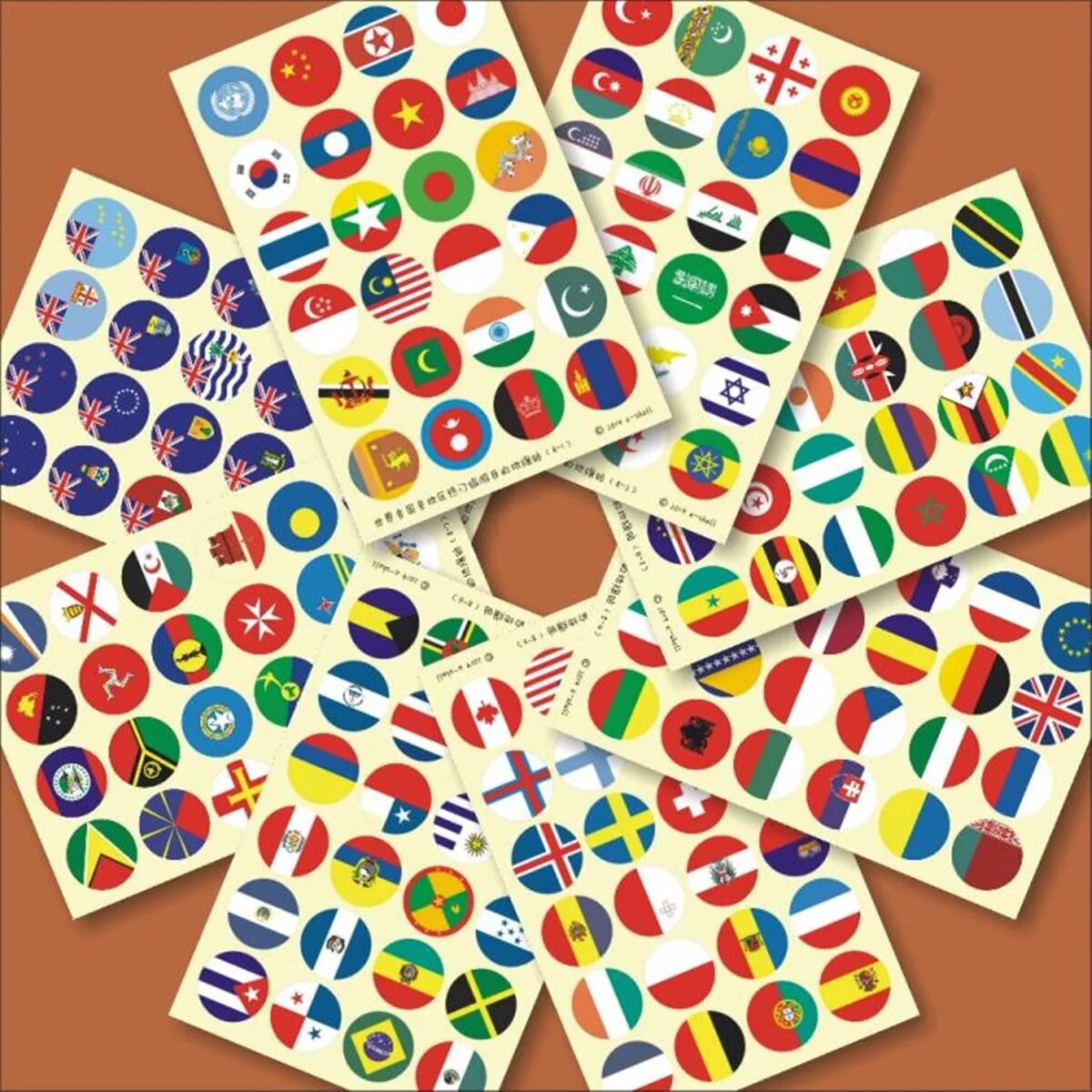 【Limited Quantity】 192 Country Nation or Organization Flag Flag Sticker for Countries Travel Flag Sticker Decor Collection