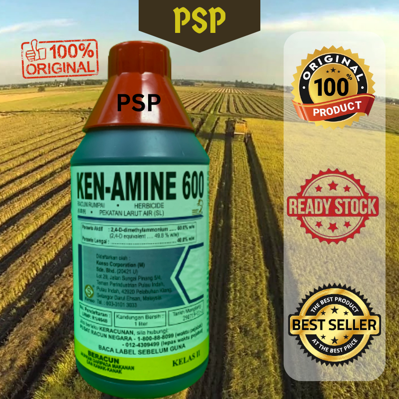 Ken-amine 600 1l Racun Rumput  Racun Rumpai  Herbicide  Racun Serap 