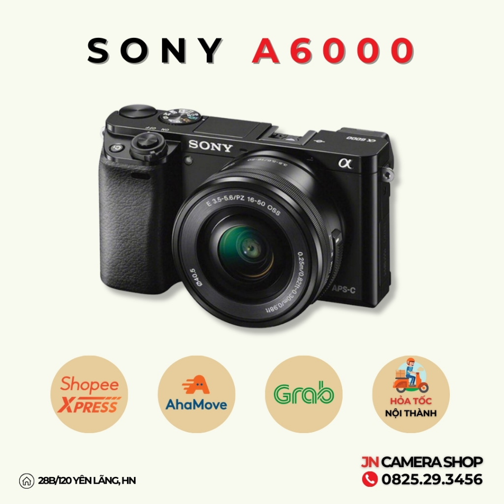 Bộ máy ảnh Sony A6000 kèm ống kính Sony 16-50mm F3.5