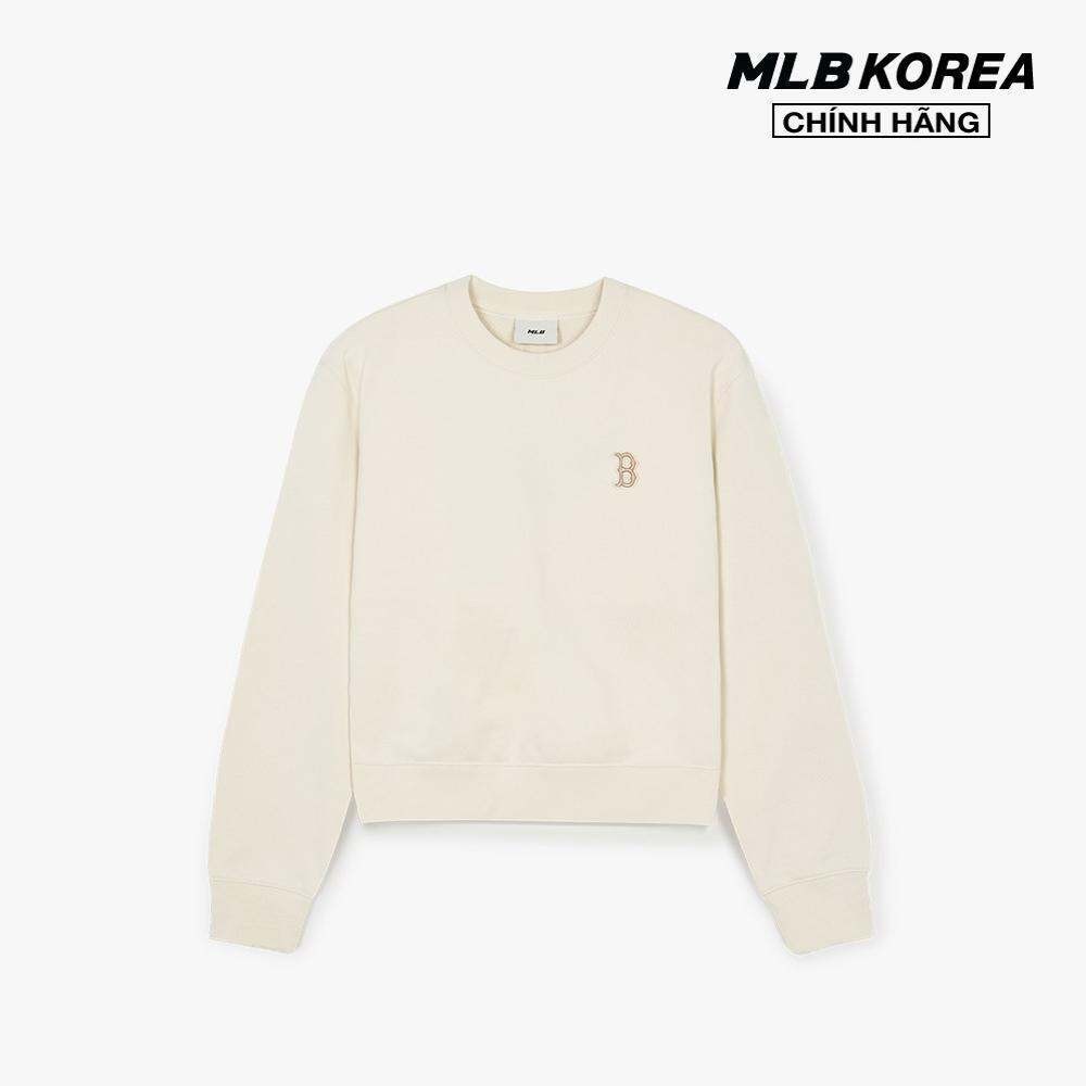 MLB - Áo sweatshirt nữ cổ tròn phom croptop Basic Small Logo 3FMTB1341-43CRD