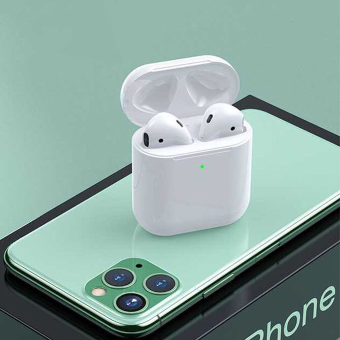 Tai nghe Bluetooth Mini không dây i 2 Bluetooth 2 Tai Có Dock Sạc