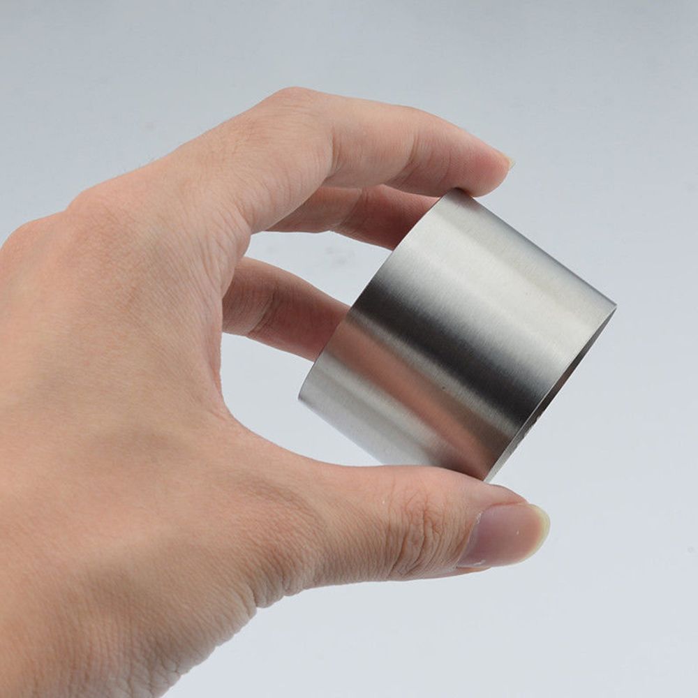 QIGUI Khuôn Làm Bánh Trang Trí Mới Khuôn Làm Bánh Vòng Mousse Tròn Bằng Thép Không Gỉ Mini