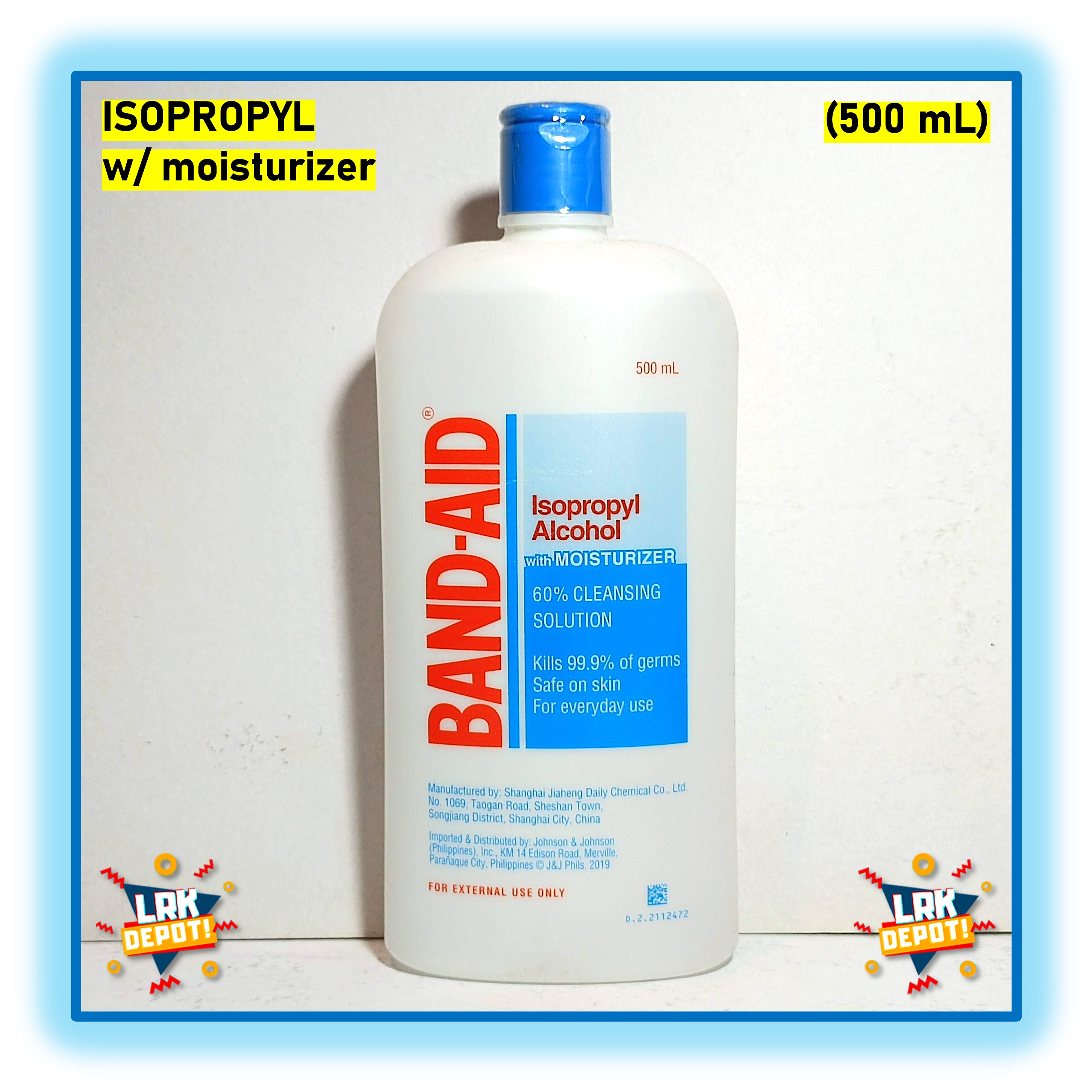 BandAid Isopropyl Alcohol Liquid Sanitizer with Moisturizer 500mL