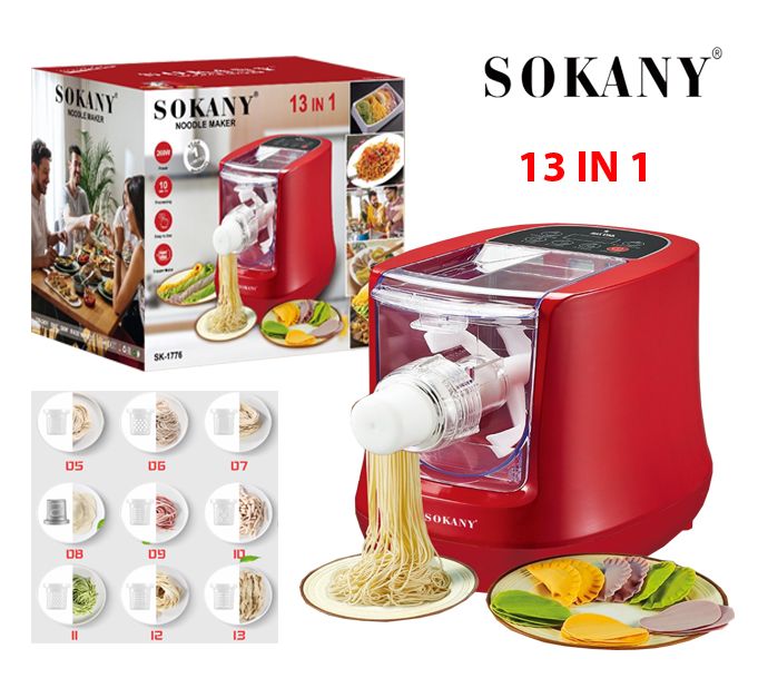 Máy làm bún, làm mì tươi, sùi cảo tự động chính hãng sokany 13 in 1