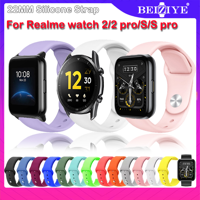 Realme Watch 2 pro Đồng hồ thông minh Dây đeo bằng silicon cho đồng hồ realme S Pro / S smartwatch Band Bracelet cho Realme Watch 2 Sport Bracelet Wristband