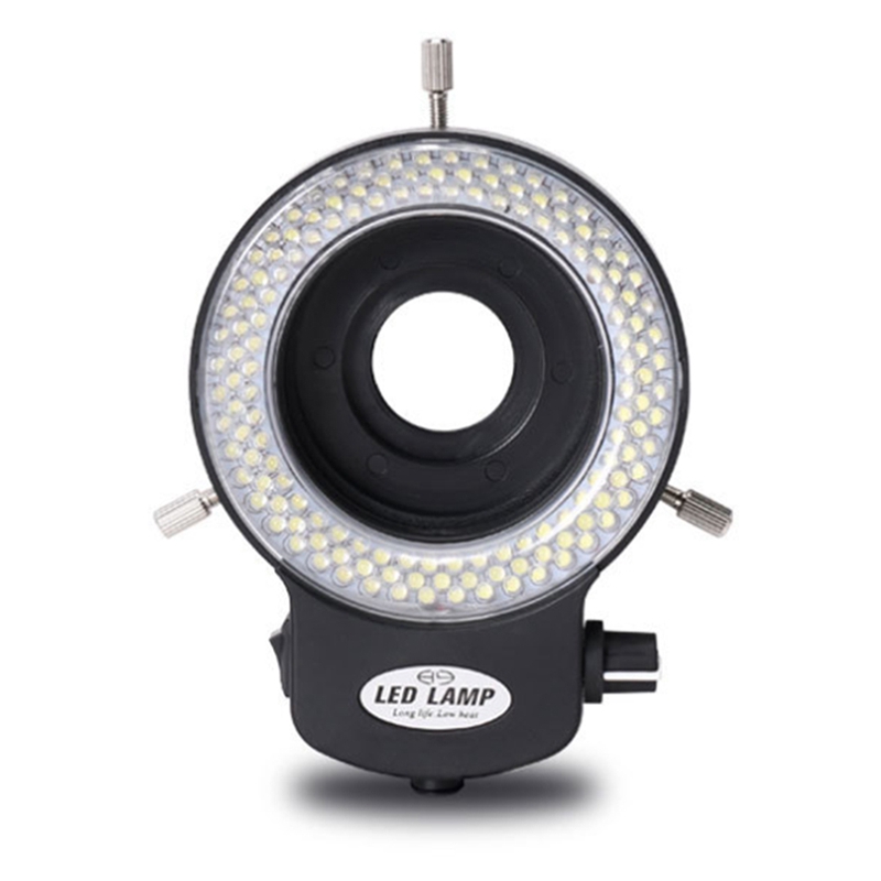 Microscope Light- Ring Light Adjustable 144 Lamp Beads LED Industrial Microscope Ring Illuminator -EU Plug