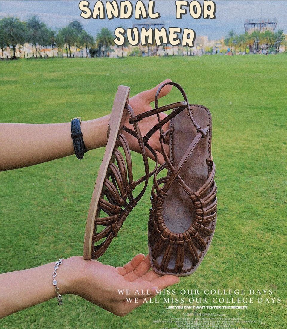 GIÀY SANDAL NỮ XĂNG ĐAN ĐAN RỌ PHONG CÁCH HÀN QUỐC CHO NỮ