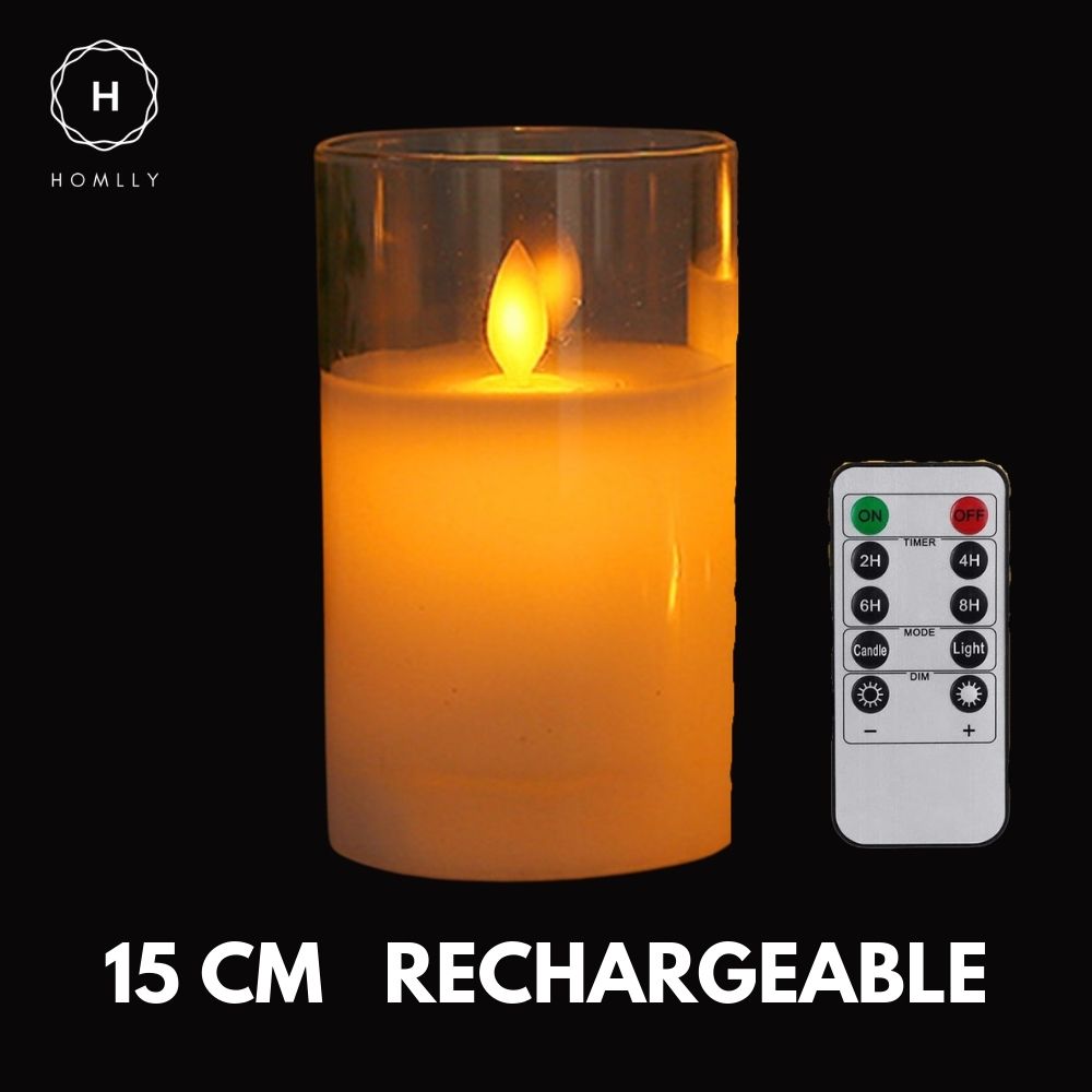 [ Christmas Lights ] Homlly Glass LED Flickering Flameless Advent