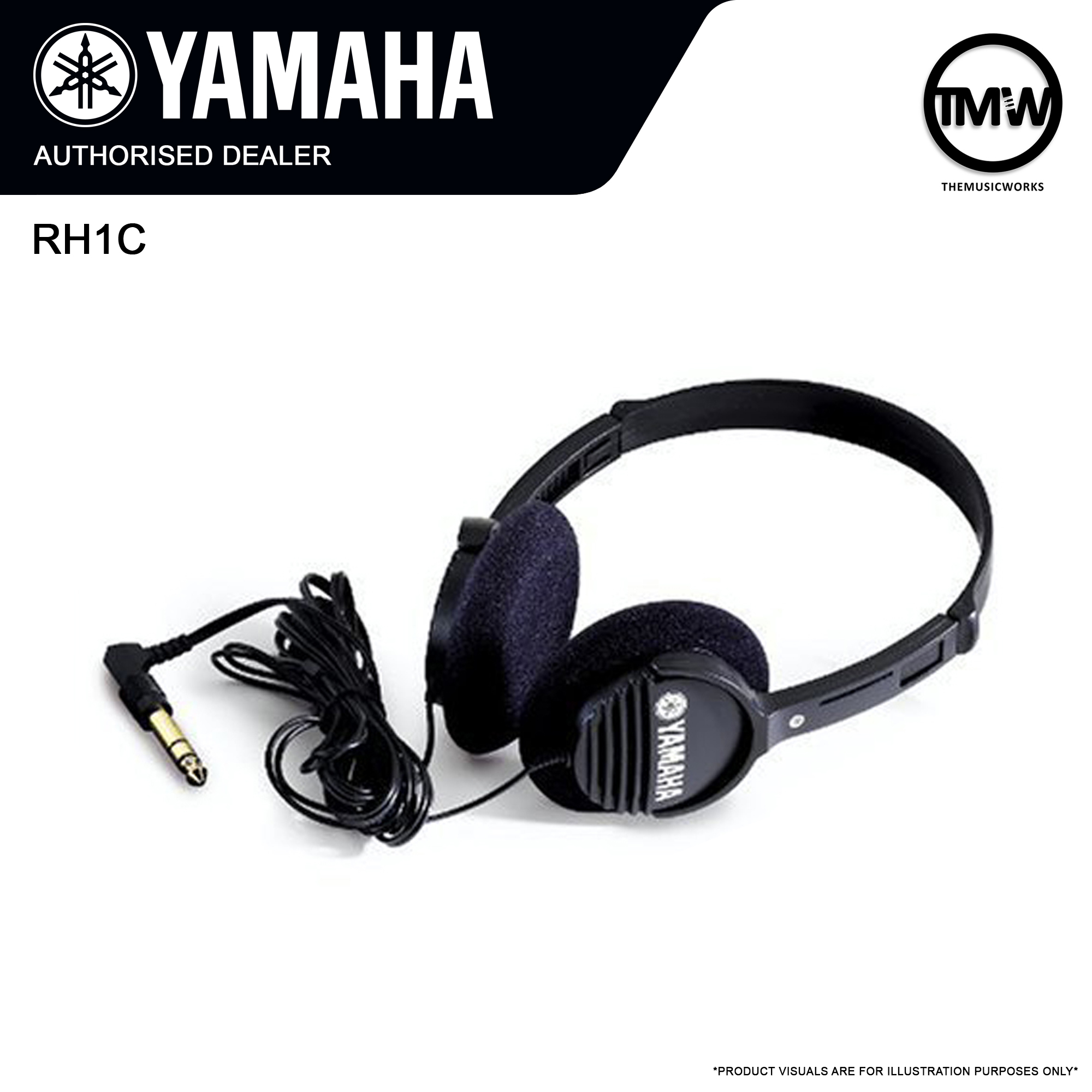Yamaha Stereo Headphones RH1C with 1/4 