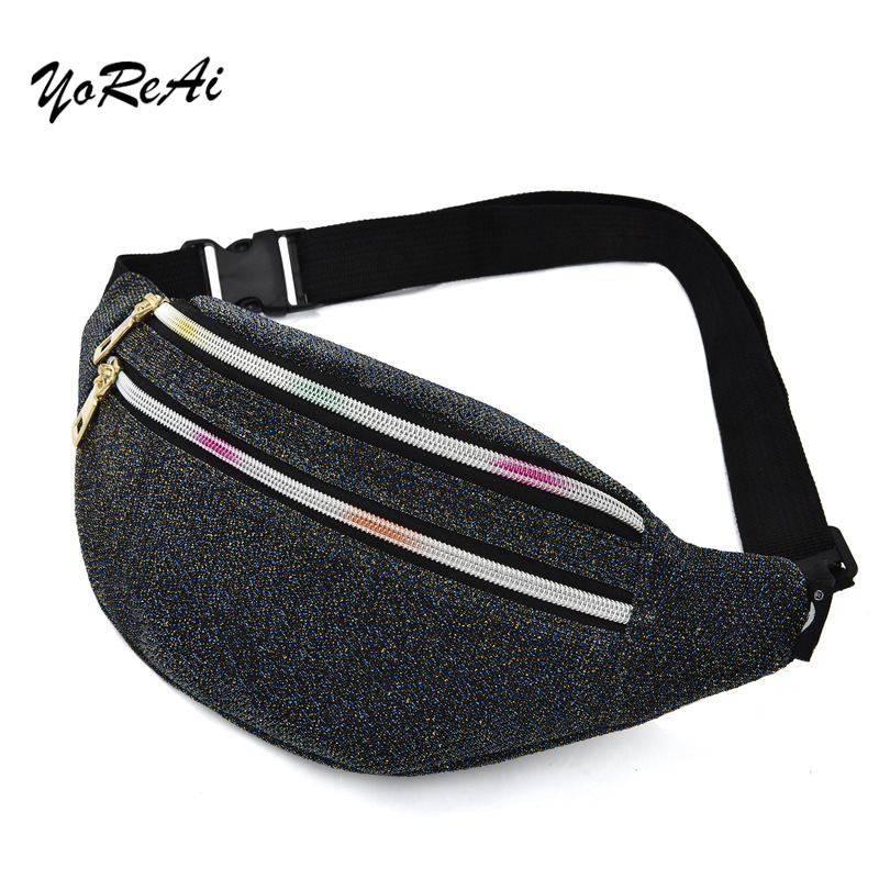 Waist Belt Bag Korean Chest Crossbody Bag Feni Belly Bags Women Girl Gift Pouch Present Phone Holographic Fanny Pack Shiny.
