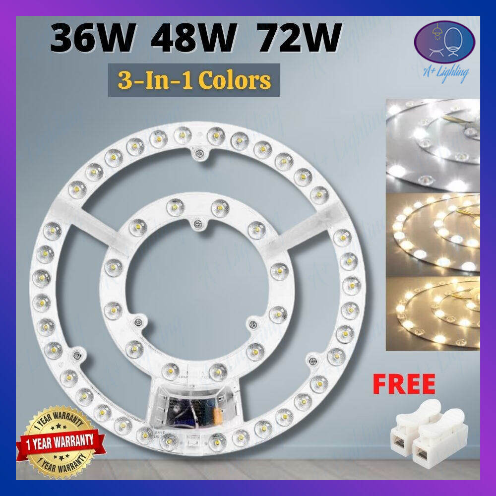 48W/72W LED กลมแม่เหล็กโมดูลหลอดไฟวงกลมเปลี่ยนโคมไฟเพดานแม่เหล็ก