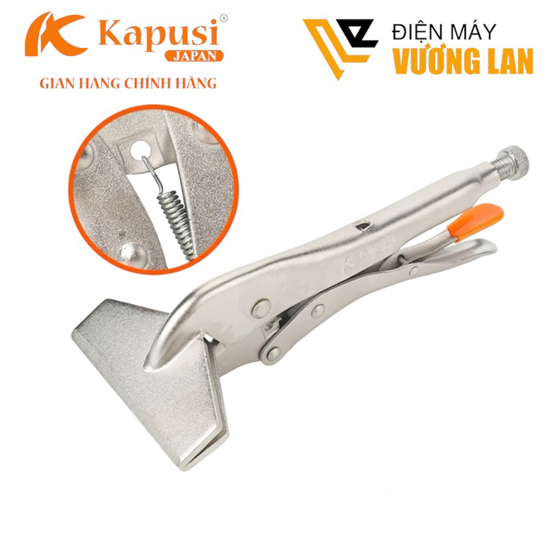 Kìm, kềm chết mỏ dẹt 10"/250mm, thép Cr-V mạ crom siêu bền Kapusi Japan, kìm bấm hàm,Kìm chết, Kềm bấm chết