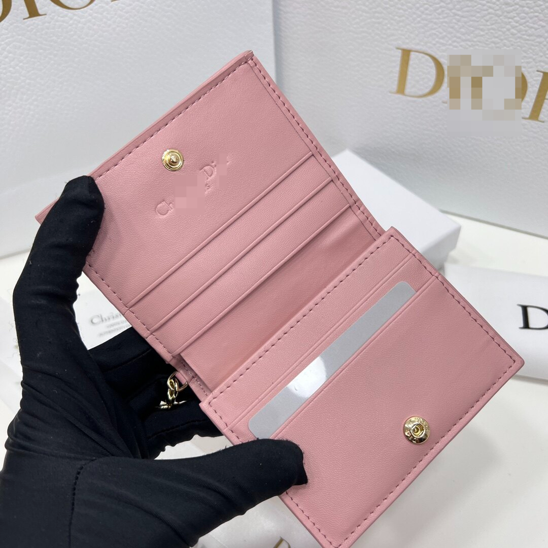 （High end bags）2023D new women's wallet leather short wallet zero wallet Box packaging