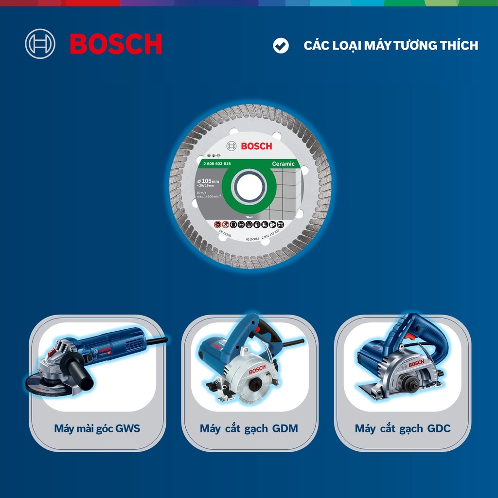 Đá cắt kim cương Bosch Turbo