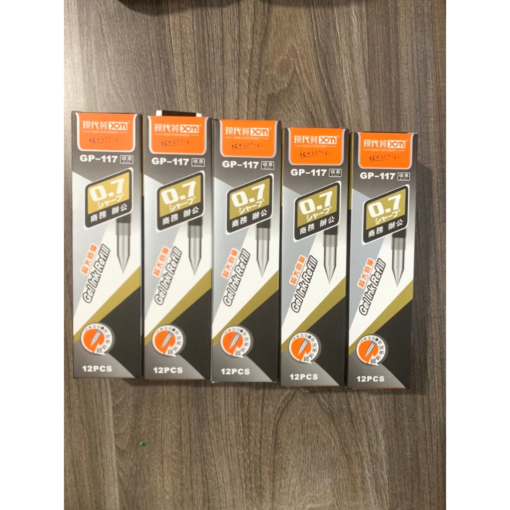 1 hộp 12 ruột bút gp-117 ngòi to 0.7mm cho bút gp-777 màu xanh, đen