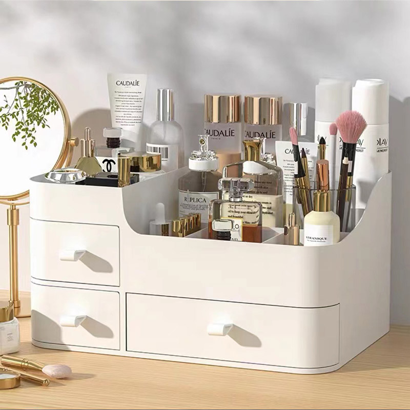 Makeup drawer organizer Large organizer skincare table dresser Plastic lipstick shelf organizer box plastic