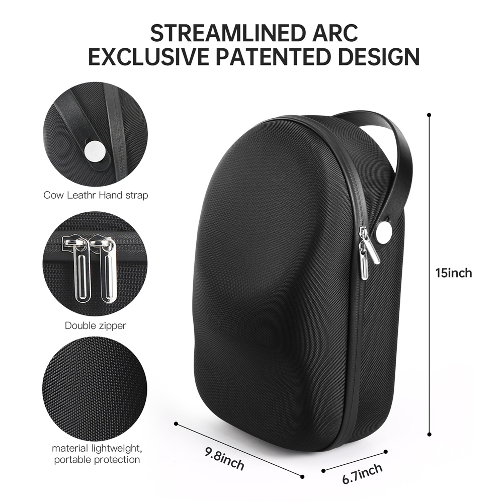 Hard Travel Case Leather Hand Strap Storage Bag VR Accessories for Meta Quest VR 3