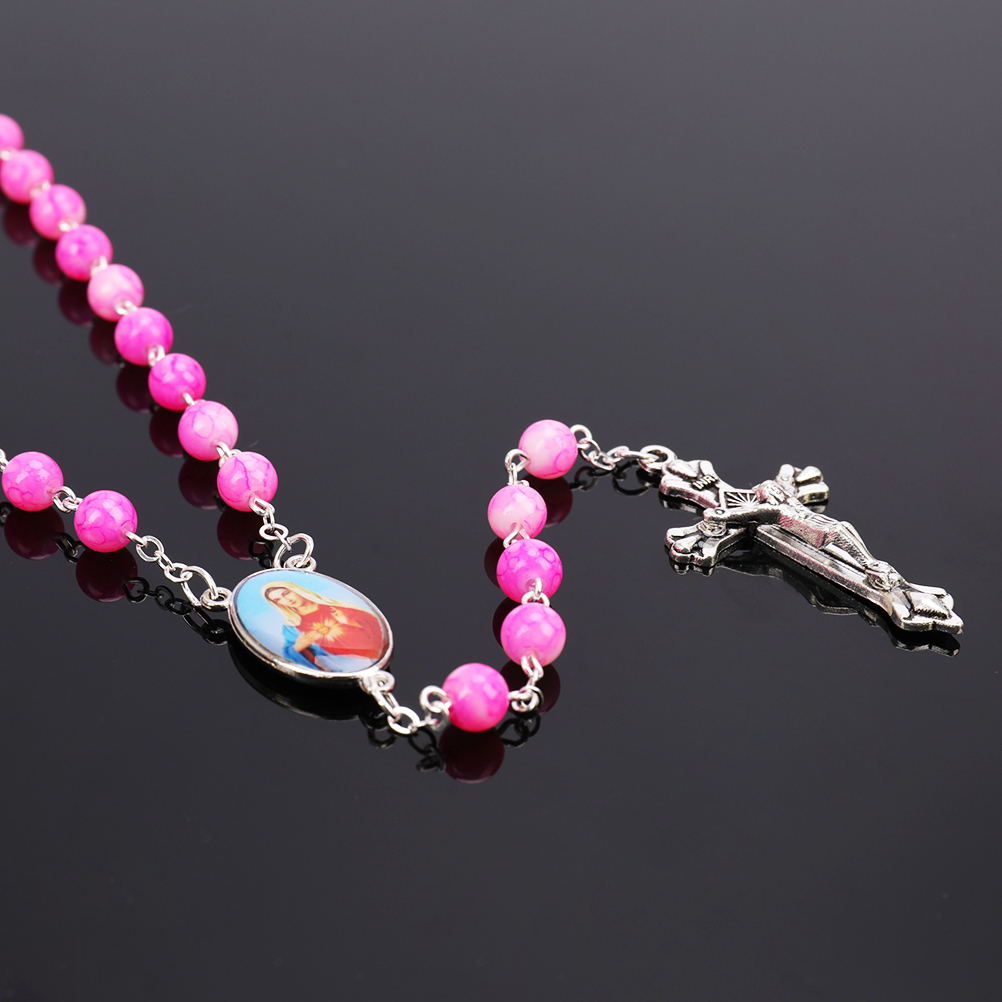 Catholic%20Rosary%20Small%20Size%20Round%20Blue%20Glass%20Beads%20Virgin%20Mary%20Jesus%20Necklace%20XINYAN%20-%20Image%206