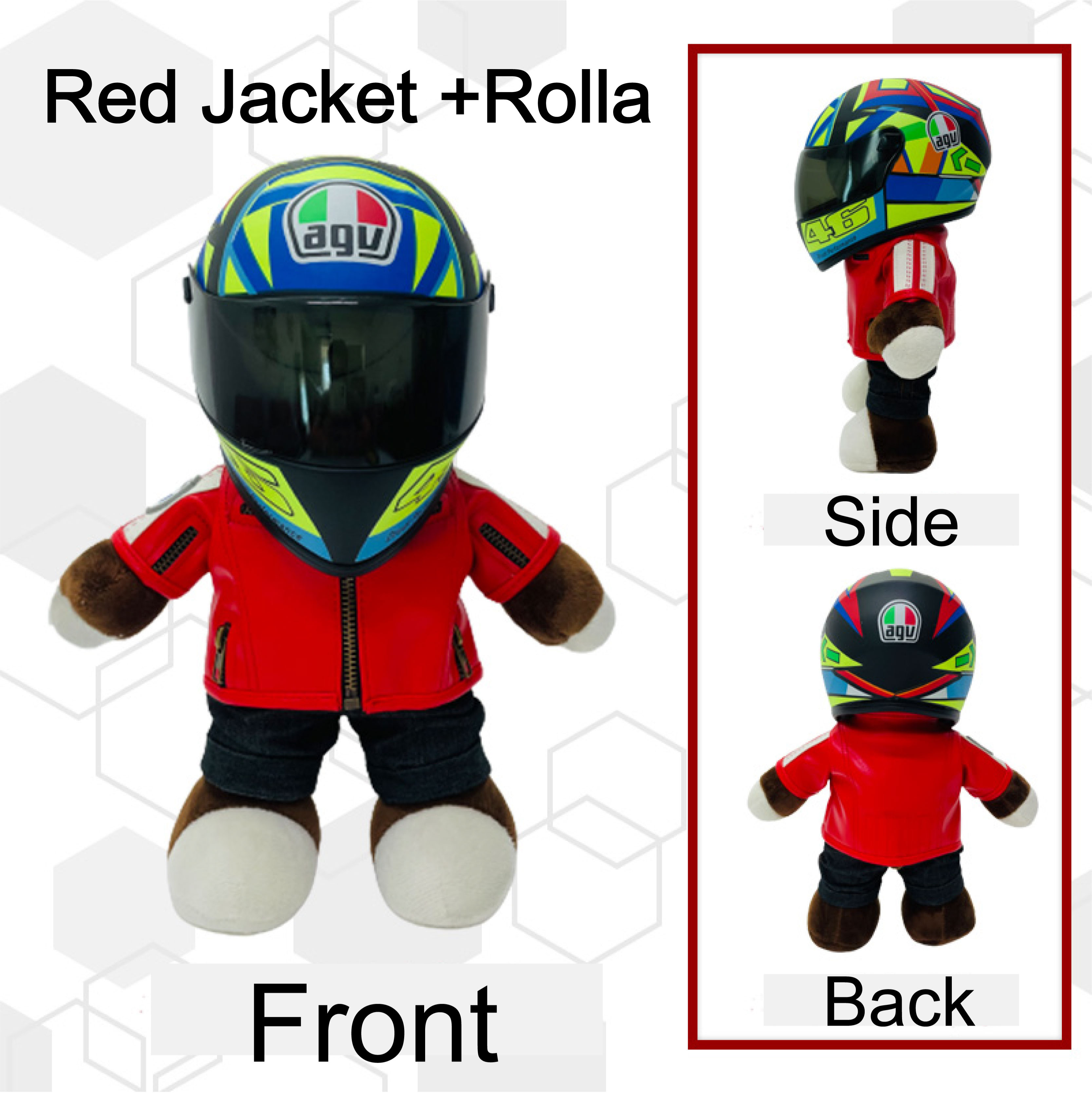 Motorcycle helmet store racing bear doll