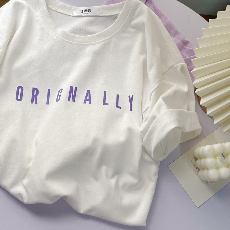 Áo thun 3158 form rộng mẫu ORIGNALLY chất cotton khô cổ tròn