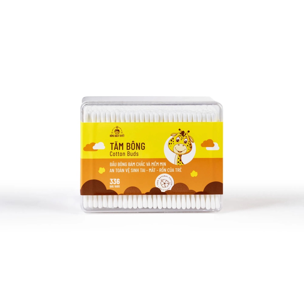 [HCM]TĂM BÔNG TRẺ EM MERIGO (BÔNG BẠCH TUYẾT) 330 QUE