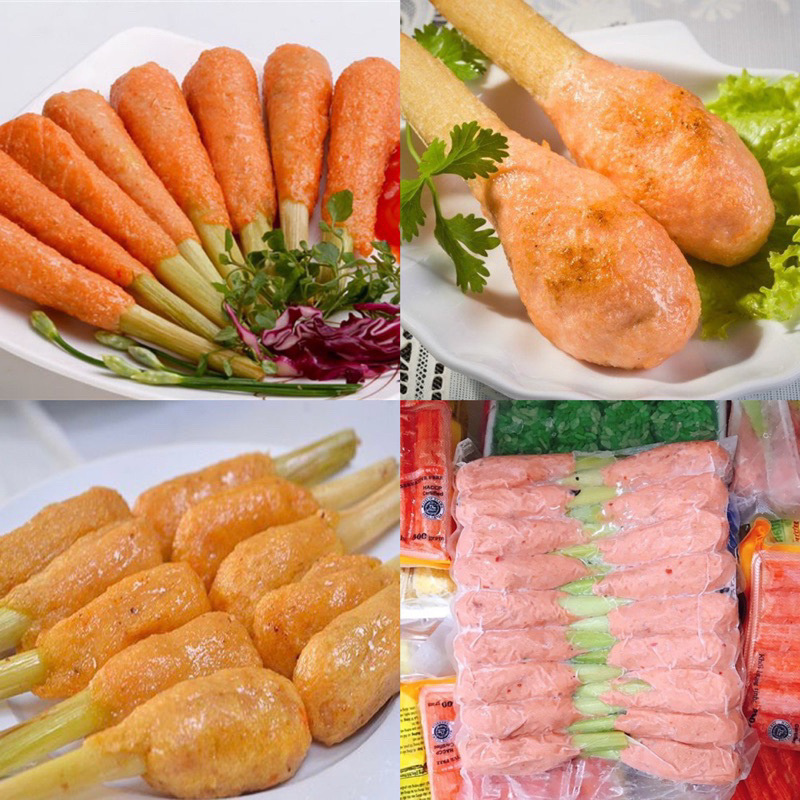 Chạo Cá quấn sả 16 cây 500g (giao tphcm)