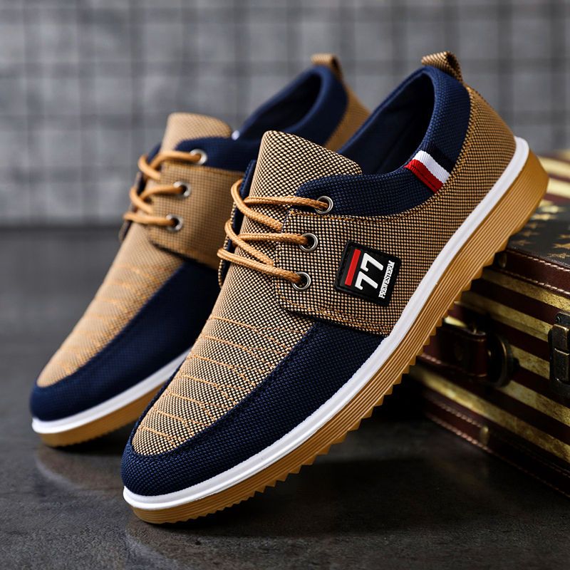 Fuuipan 2023 men's canvas shoes breathable spring and autumn working shoes