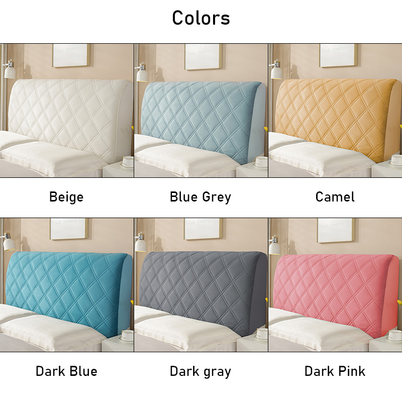 JJT [Miễn Phí Vận Chuyển]Dày da lộn đầu giường bao gồm đầu giường mềm Bìa headboard tựa lưng bao gồm chung đơn giản chống bụi bảo vệ bìa cho tránh va chạm.
