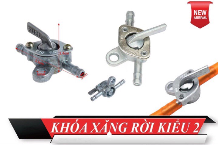Khóa xăng chế gắn chế được nhiều loại xe