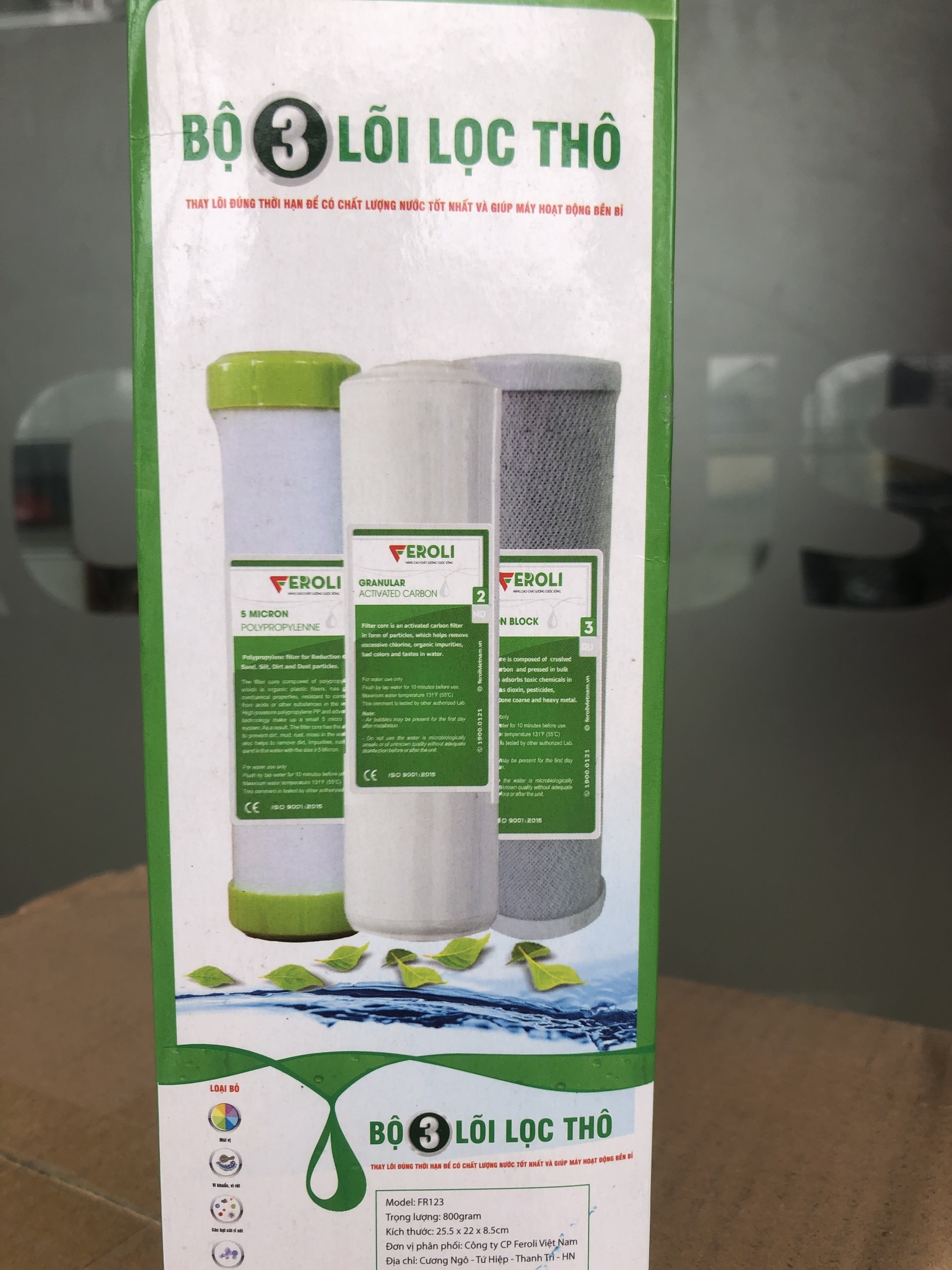 bộ 3 lõi lọc nước feroli