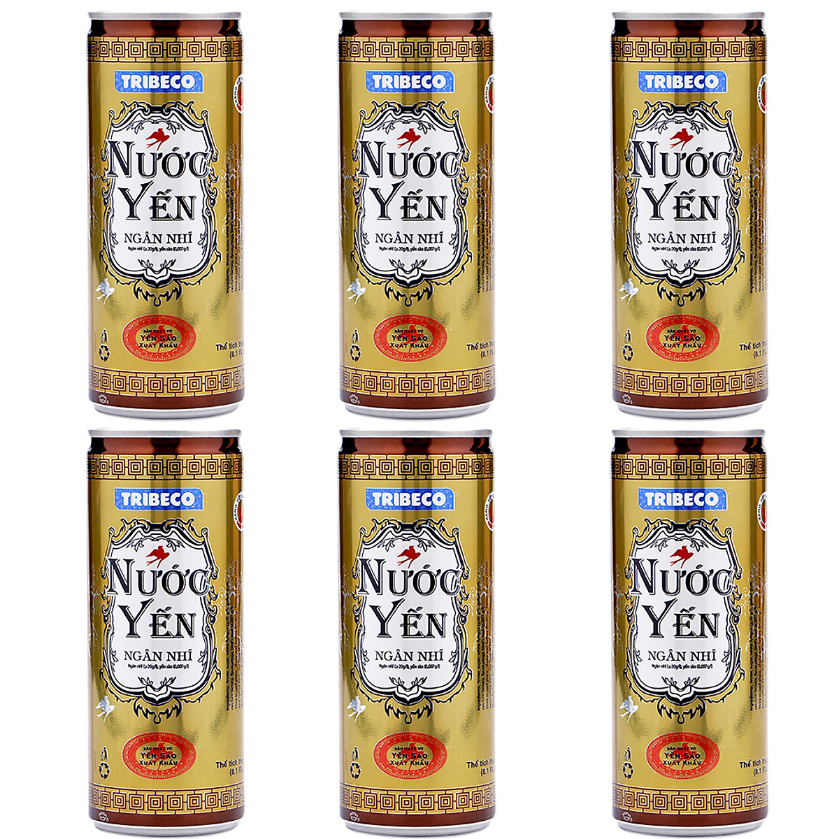 Lốc 6 lon nước Yến Tribeco 240ml