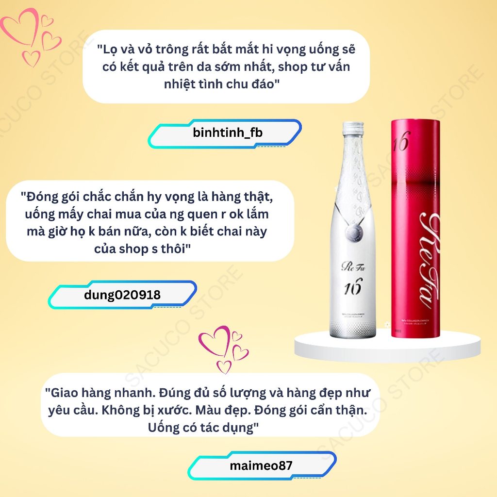 Nước uống Collagen Refa Nhật Bản chai 480ml