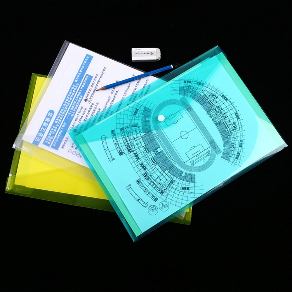 Multifunctional Document Pouch Plastic Filing Products Portable File Folder A4 Size Storage Bag Lightweight Expanding Wallet