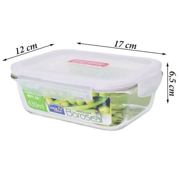 Hộp thủy tinh chữ nhật Lock&Lock  630ml