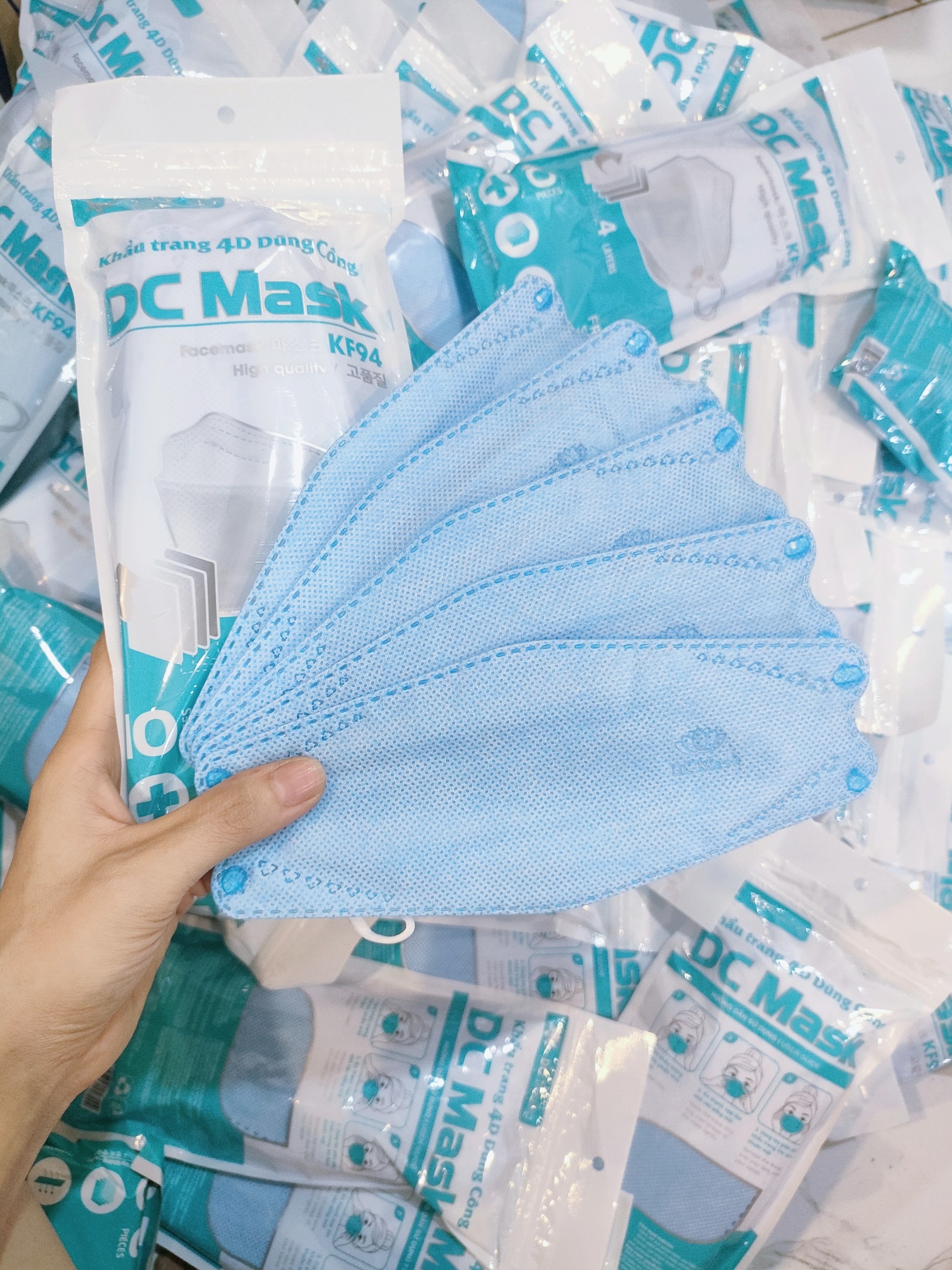 Khẩu trang KF94 công nghệ hàn quốc DC mask túi 10 chiếc