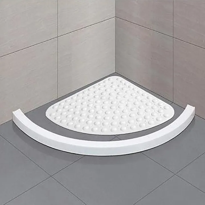 corner shower mat